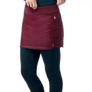 Smartwool Smartloft Pull-On Skirt Black Cherry Burgundy Size L Large NEW
